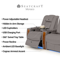 Monaco Italian Leather Home Theater Seating