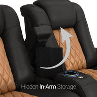 Diamante CoolZeroᵀᴹ Italian Leather Two-Tone Home Theater Seating
