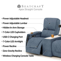 Apex CoolZeroᵀᴹ Console Table Italian Leather Home Theater Seats