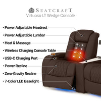 Virtuoso LT HeatZeroᵀᴹ Wedge Console Table Home Theater Seating
