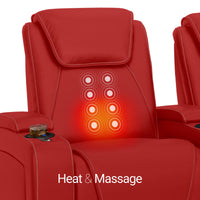 Paladin Italian Leather Heat & Massage Home Theater Seating