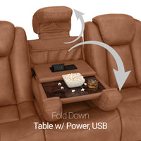Seatcraft Republic Sofa Italian Leather, Powered Headrest, Power Recline