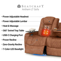 Anthem LT HeatZeroᵀᴹ Italian Leather Home Theater Sofa