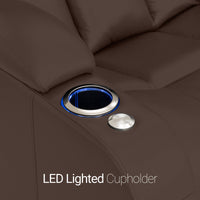 Seatcraft Niagara Italian Leather Sofa, Power or Manual Recline