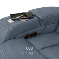 Seatcraft Republic Sofa Italian Leather, Powered Headrest, Power Recline