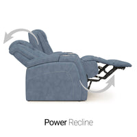 Seatcraft Republic Sofa Italian Leather, Powered Headrest, Power Recline