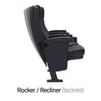 Seatcraft Madrigal 2 Row Home Theater Seats and Riser Package, Vinyl, Black