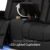 Seatcraft Anthem Sofa & Loveseat Italian Leather, Powered Headrest, Power Recline