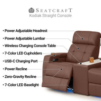 Seatcraft Kodiak CoolZeroᵀᴹ Table Console Home Theater Seating