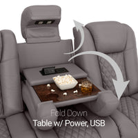 Seatcraft Anthem Sofa Italian Leather, Powered Headrest, Power Recline