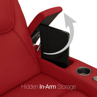 Seatcraft Concerto Heat & Massage Sofa, Italian Leather, Powered Headrest, Powered Lumbar, Power Recline