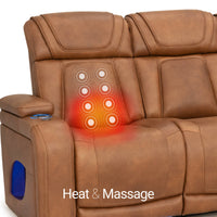 Endeavour HeatZeroᵀᴹ Italian Leather Home Theater Sofa