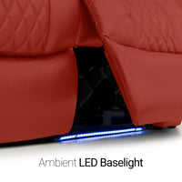 Seatcraft Euphoria Heat & Massage Sofa, Italian Leather, Powered Headrest, Powered Lumbar, Power Recline