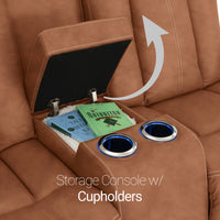 Seatcraft Republic Sofa Italian Leather, Powered Headrest, Power Recline
