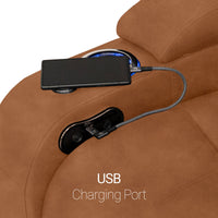 Seatcraft Niagara Italian Leather Sofa, Power Recline