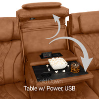 Armada LT HeatZeroᵀᴹ Italian Leather Home Theater Sofa