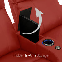 Julius Italian Leather Big & Tall Home Theater Seats
