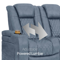 Seatcraft Euphoria Heat & Massage Sofa, Italian Leather, Powered Headrest, Powered Lumbar, Power Recline