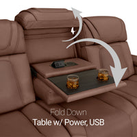 Endeavour HeatZeroᵀᴹ Italian Leather Home Theater Sofa