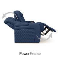 Seatcraft Anthem Sofa Italian Leather, Powered Headrest, Power Recline