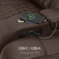 Diamante Italian Leather Zero Gravity Home Theater Seating