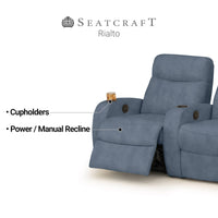 Rialto Italian Leather Home Theater Seating