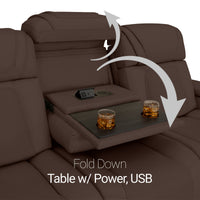 Endeavour HeatZeroᵀᴹ Italian Leather Home Theater Sofa & Loveseat