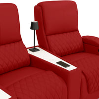 Apex CoolZeroᵀᴹ Wedge Console Italian Leather Home Theater Seats