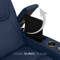Seatcraft Concerto Heat & Massage Sofa, Italian Leather, Powered Headrest, Powered Lumbar, Power Recline