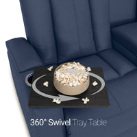 Seatcraft Republic Sofa Italian Leather, Powered Headrest, Power Recline