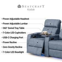Kodiak CoolZeroᵀᴹ Italian Leather Home Theater Seating