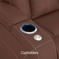 Seatcraft Republic Sofa Italian Leather, Powered Headrest, Power Recline