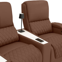 Apex CoolZeroᵀᴹ Wedge Console Italian Leather Home Theater Seats