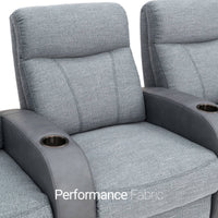 Rialto Italian Leather & Fabric Home Theater Seating
