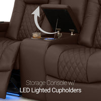 Seatcraft Anthem Sofa & Loveseat Italian Leather, Powered Headrest, Power Recline