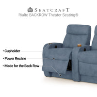 Rialto BACKROW Theater Seating®, Power Recline, Italian Leather