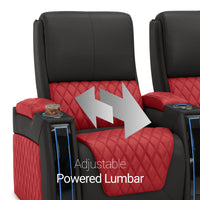 Apex CoolZeroᵀᴹ Italian Leather Two-Tone Home Theater Seating
