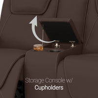 Seatcraft Concerto Heat & Massage Sofa & Loveseat, Italian Leather, Powered Headrest, Powered Lumbar, Power Recline