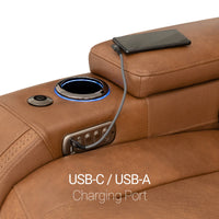 Endeavour HeatZeroᵀᴹ Italian Leather Home Theater Sofa