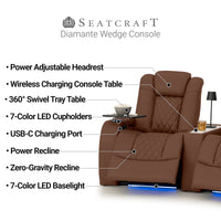 Seatcraft Diamante CoolZeroᵀᴹ Wedge Table Home Theater Seating
