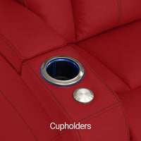 Seatcraft Republic Sofa Italian Leather, Powered Headrest, Power Recline