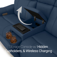 Trivanta HeatZeroᵀᴹ Italian Leather Home Theater Sofa & Loveseat