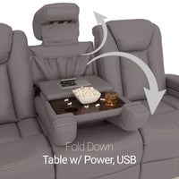 Seatcraft Republic Sofa & Loveseat Italian Leather, Powered Headrest, Power Recline