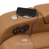 Seatcraft Anthem Sofa Italian Leather, Powered Headrest, Power Recline