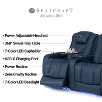 Virtuoso 365 Top Grain Leather Home Theater Seating