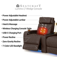 Luminis LT HeatZeroᵀᴹ Wedge Console Home Theater Seating