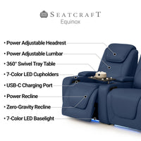 Equinox Chaise CoolZeroᵀᴹ Italian Leather Home Theater Seating