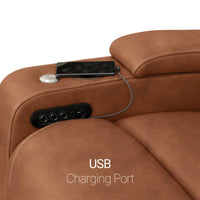 Seatcraft Vienna Sofa & Loveseat Italian Leather, Powered Headrest & Lumbar, Power Recline