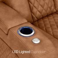 Seatcraft Anthem Sofa Italian Leather, Powered Headrest, Power Recline
