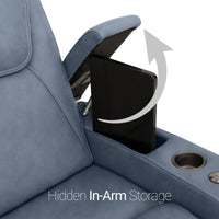 Seatcraft Concerto Heat & Massage Sofa, Italian Leather, Powered Headrest, Powered Lumbar, Power Recline